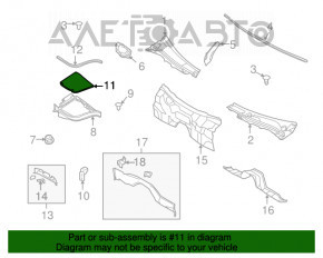 Capacul motorului stâng Infiniti G25 G35 4d 06-14 sub ABS, zgârieturi