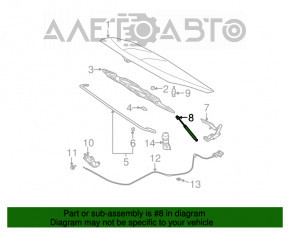 Amortizorul capotei dreapta Nissan Murano z50 03-08