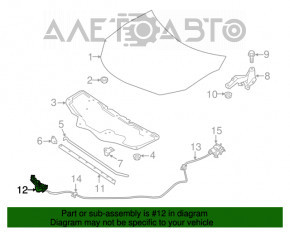 Замок капота Nissan Sentra 13-19