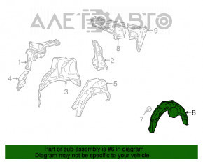 Aripa spate dreapta Nissan Versa 12-19 SUA