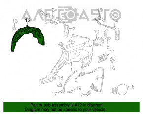 Aripa spate dreapta Lexus RX350 RX450h 10-15