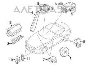 Senzor airbag frontal stânga pentru BMW X5 X6 E70 E71 07-13