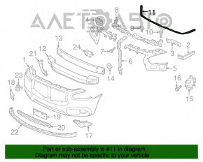 Garnitura capotei pe bara Infiniti JX35 QX60 13-