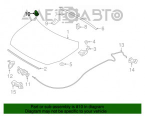 Отбойник капота Infiniti QX30 17-