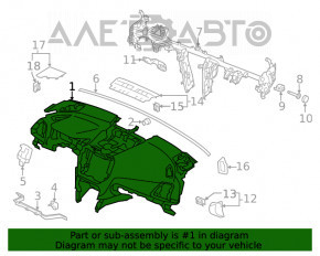 Торпедо передняя панель без AIRBAG Subaru Forester 19- SK