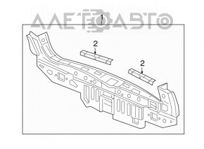 Panoul din spate al modelului Honda HR-V 16-22, de culoare albastră.