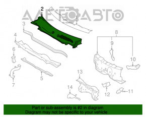 Grila stergatoarelor din plastic pentru Infiniti QX30 17-