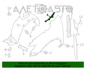 Garnitura stergator parbriz dreapta Nissan Rogue 14-20 noua OEM originala