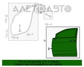 Дверь в сборе передняя правая Lexus RX350 RX450h 10-15 графит 1H9