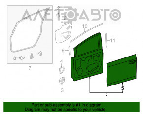 Дверь голая передняя правая Toyota Prius V 12-17