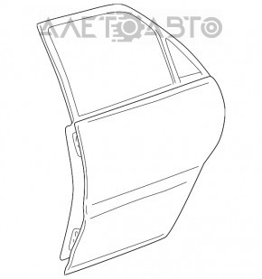 Ușa goală din spate dreapta pentru Lexus RX300 98-03, culoare aurie