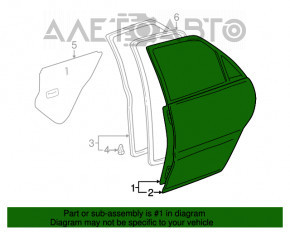 Ușa goală din spate dreapta pentru Lexus RX300 98-03, culoare aurie