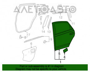 Дверь голая задняя левая Toyota Prius 20 04-09 под ремонт