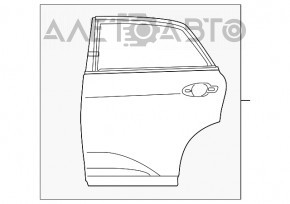 Ușa goală din spatele stânga pentru Lexus RX350 RX450h 10-15