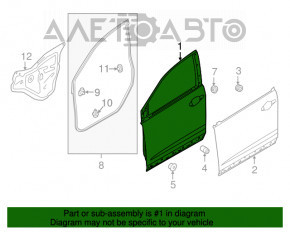 Дверь голая передняя правая Honda CRV 12-16