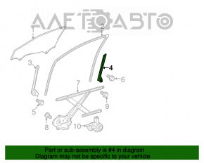 Направляющая стекла двери передней правой Toyota Camry v50 12-14 задняя usa