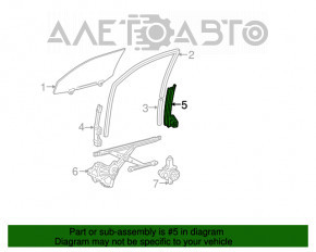 Geam ghidaj ușă dreapta față spate Toyota Avalon 05-12