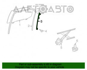 Geam ghidaj ușă spate dreapta Lexus RX350 RX450h 10-15