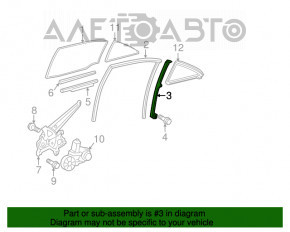 Geam ghidaj ușă spate stânga Toyota Camry v40