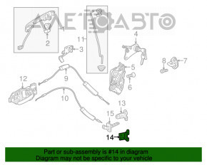 Buclele ușii din față dreapta de jos pentru Honda HR-V 16-22.