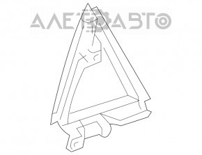 Capac usa spate stanga Lexus RX350 RX450h 10-15, triunghi, zgarieturi.