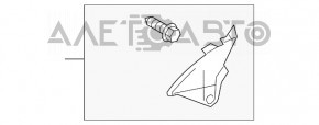 Capac oglindă interioară dreapta pentru Lexus ES300h ES350 13-18, neagră.