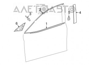 Dop triunghi usi fata dreapta Toyota Camry v70 18 - nou original OEM