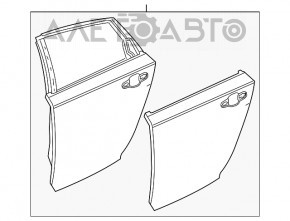 Дверь голая задняя левая Honda Accord 18-22 OEM