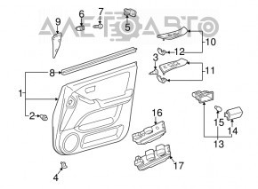 Обшивка двери карточка передняя правая беж кожа Lexus RX300 98-03