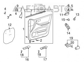 Обшивка двери карточка передняя правая Toyota Highlander 01-07