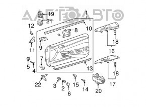 Capacul ușii, cartela din față dreapta Toyota Solara 2.4 04-08