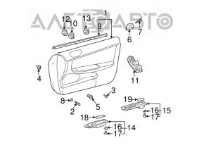 Capacul ușii, cartela frontală stânga bej Toyota Camry v30 2.4