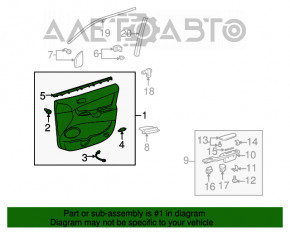 Capacul ușii, cartela frontală stânga Toyota Sienna 04-10