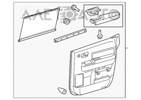 Обшивка двери карточка задняя правая Toyota Sequoia 08-16