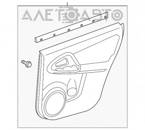Обшивка двери карточка задняя правая Toyota Rav4 06-12
