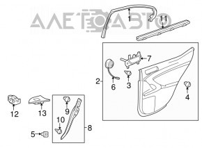 Capacul ușii spate dreapta pentru Lexus IS250 IS350 06-08