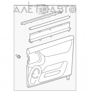 Capacul ușii, cartela din spate dreapta Toyota Sienna 04-10