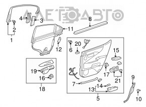 Capac usa interioara spate dreapta Lexus LS460 LS600h 07-12 bej