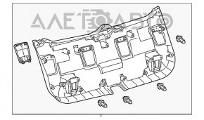 Capacul portbagajului inferior al usii Lexus CT200h 11-17, negru.