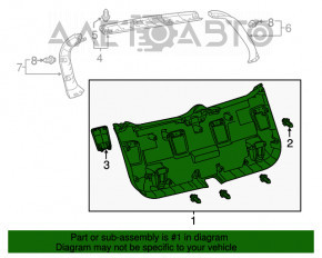 Capacul portbagajului inferior al usii Lexus CT200h 11-17, negru.