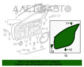 Garnitura ușii din față dreapta Toyota Camry v70 18-