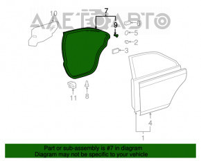 Garnitura ușii din spate dreapta pentru Toyota Camry v40