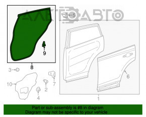 Garnitură ușă spate stânga Toyota Rav4 13-18