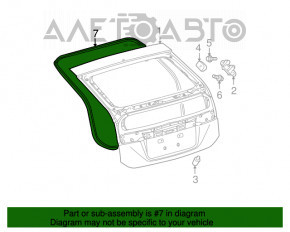 Garnitura ușii portbagajului Toyota Prius 30 10-15