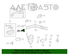 Buclele ușii din spate dreapta superioară pentru Acura MDX 07-13