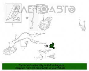 Buclele ușii din spate dreapta superioară Honda HR-V 16-22.