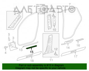 Накладка порога внешняя передняя левая Toyota Rav4 06-12