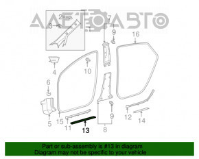 Capacul pragului din față, stânga, exterior Toyota Prius 2004-2009