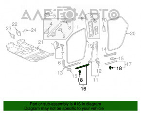 Capacul pragului cu iluminare din față dreapta pentru Lexus RX300 RX330 RX350 RX400h 04-09 gri, cu o placă cromată, zgâriată pe crom.