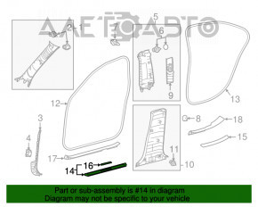 Capac prag exterior fata stanga Lexus IS 14-20 crom, zgarieturi pe crom.